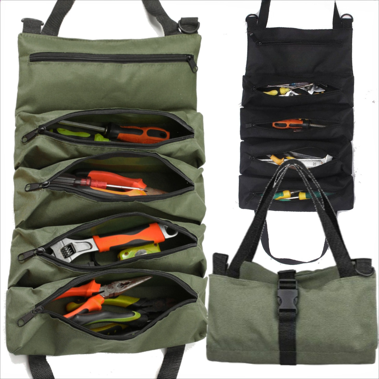 Heavy Equipment Operation - Heavy-Duty Roll-Up Tool Bag - Oxford