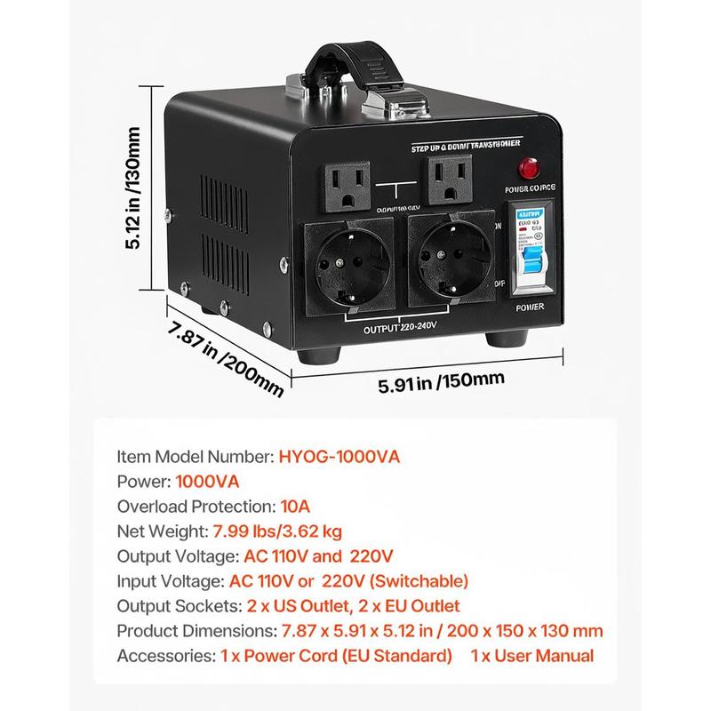 Power Voltage Changer 1000VA F – Heavy Equipment Breaker recenzja i cena