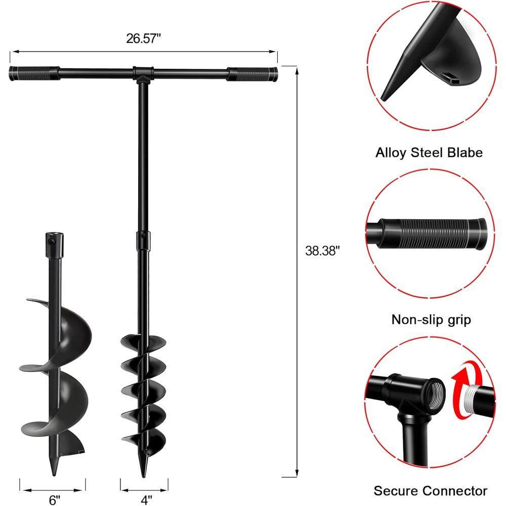Hand-Crank Spiral Auger for Pl – Post Hole Digger recenzja i cena