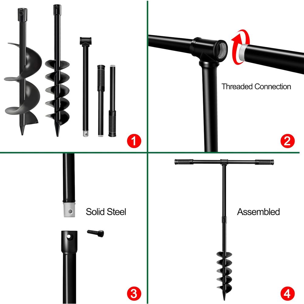 Hand-Crank Spiral Auger for Pl – Post Hole Digger recenzja i cena