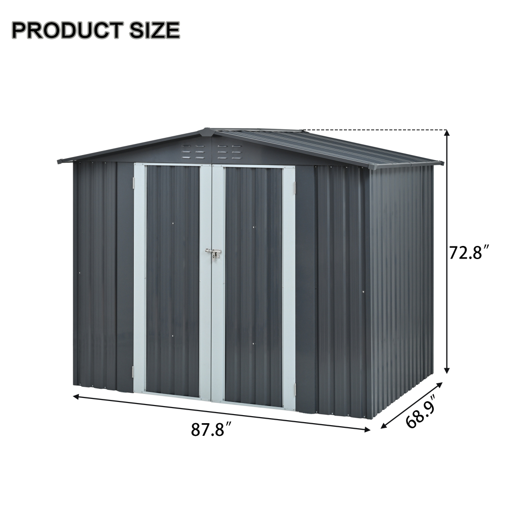 Metal Storage Shed with Double – Heavy Equipment Storage Yard recenzja i cena