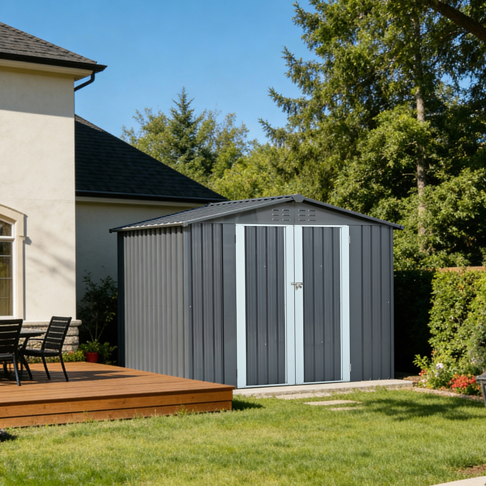 Metal Storage Shed with Double – Heavy Equipment Storage Yard recenzja i cena