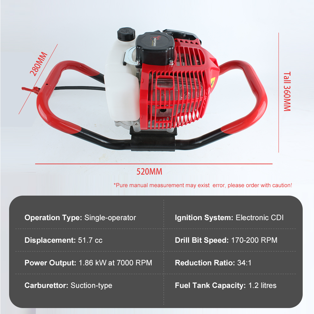 1.86KW Gas Powered Earth Auger – Post Hole Digger recenzja i cena