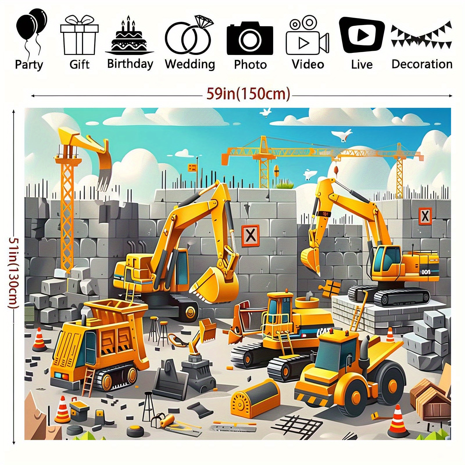1pc Vivid construction site pa – Heavy Equipment For Construction recenzja i cena
