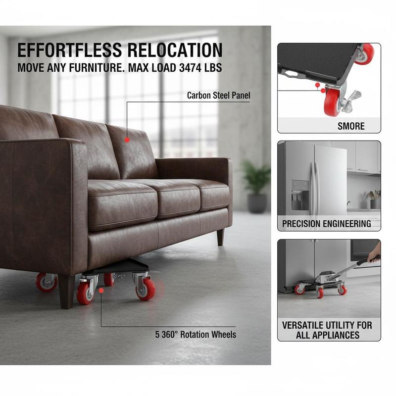 Carbon Steel Moving Dollies 34 – Heavy Equipment Rollers recenzja i cena